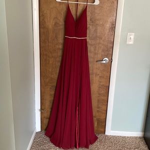 Lulu’s Burgandy Prom Dress